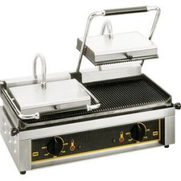 Roller Grill Griglia a doppio contatto, 4 kW, dimensioni 600 x 385 x 220 mm (LxPxA) ; 60x38.5x22 cm (LxPxH); argento/nero