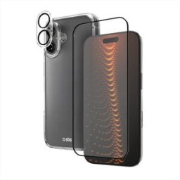 SBS D3o Kit Cover, Screenglass, Camera Glass iPhone 16-trasparente