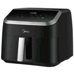 Midea Mad8500adk Friggitrice Ad Aria 8,5 Lt 2200w Tecnologia Heatxpress Display Digitale 9 Programmi Con Finestra E Timer Nero