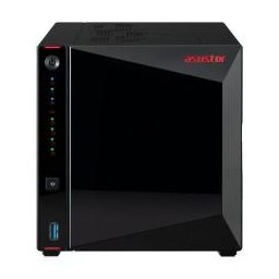 ASUSTOR NAS TOWER 4 Bay + 4xM.2 NVMe , Intel Celeron N5105 Quad-Core, 4GB RAM (max 16GB), 2x2.5 GbE, 3xUSB 3.2 Gen-2 .. AS5404T