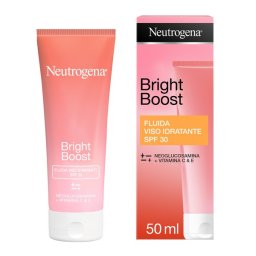 Neutrogena Bright Boost Fluido Viso Idratante con Protezione Solare Viso SPF 30, 50 ml