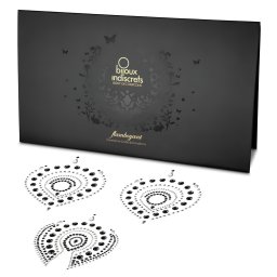 Set gioielli intimi con brillanti scintillanti - 3 pezzi (nero)