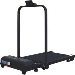 Homcom Tapis Roulant Elettrico Pieghevole 2-in-1, 1-10 km/h, tapis da cammino elettrico con telecomando 130 x 59 x 96 cm nero Aosom Italy