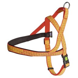 KERBL CANE PETTORINA NORVEGESE RIFLETTENTE 20 MM x 65-85 CM NERO/ARANCIO