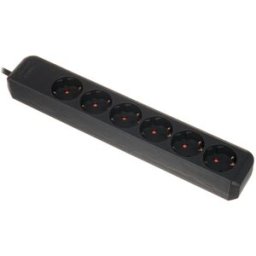 Brennenstuhl Eco-L 6 Way Split 1,5m BK nero
