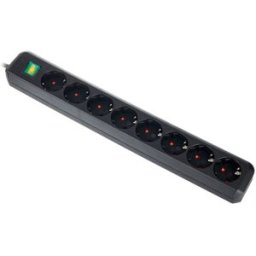 Brennenstuhl Eco-L 8 Way Split Sw 3m BK nero