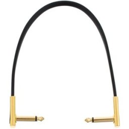 Rockboard Flat Patch Cable Gold 30 cm nero
