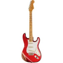 Fender Fat 64 Stratocaster AcarOO Ltd Aged Candy Apple Red over Orange Sparkle