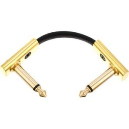 Rockboard Flat Patch Cable Gold 5 cm nero