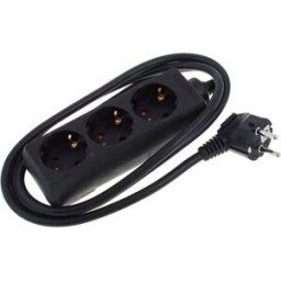 Stairville Power Split 3 Way Black nero