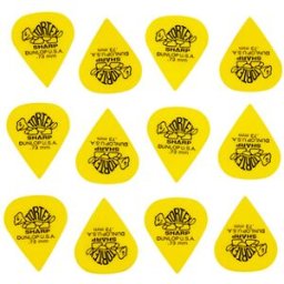 Dunlop Plectrums Tortex Sharp 0,73 12 Yellow