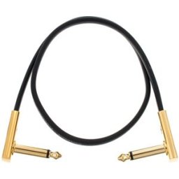 Rockboard Flat Patch Cable Gold 45 cm nero