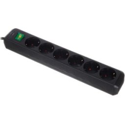 Brennenstuhl Eco-L 6 Way Split Sw 1,5m BK nero