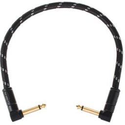 Fender Deluxe Patch Cable Angle 30cm Tweed Black