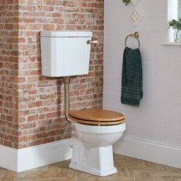 HudsonReed Sanitario Tradizionale con Cassetta Bassa e Copriwater - Scelta di Finiture della Cerniera - Richmond