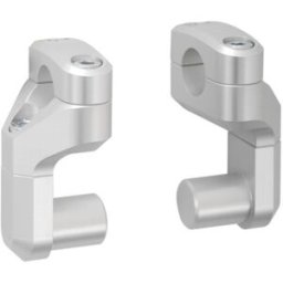 Sw-Motech Riser manubrio inclinati ÿ 28 mm Vario Sollevamento/abbass. variabile. Argento.
