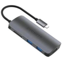 Cygnett Unite Pocketmate Hub Usb-C 6 In 1 -1 X Hdmi 4k - 2 X Usb-A - 1 X Usb-C 100w Pd Pass-Through - 1 X Micro Sd Card - 1 X Sd Card In Allumino Grigio