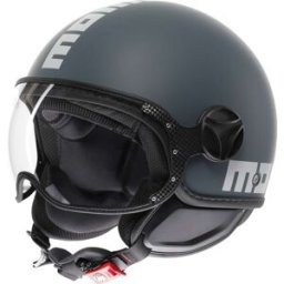 Casco Moto Jet Momo Design FGTR CLASSIC Candy Ottanio Grigio taglia XL