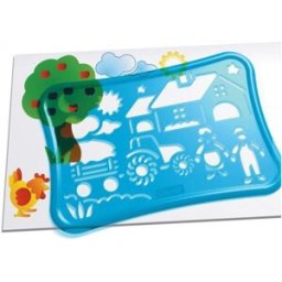 Quercetti 02645 - Gioco Stencil Design Farm Set per Disegnare 1 St
