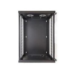 LINK ARMADIO RACK 19" 15 UNITA' DA MURO PER RETI (A)750 X (L)540 X (P) 450 MM COLORE NERO PORTA VETRO LK1915UN