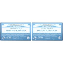 Dr. Bronners Dr. Bronner's Puro Sapone Solido Bio Senza Profumo 2x140 g