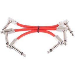 Ernie Ball Red Flex Ribbon Patch Cable 3" rosso