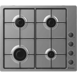 Candy CHW6LBX PIANO COTTURA GAS, 4 zone di cottura, dimensioni: L 59,5 cm, P 51 piano in Acciaio inossidabile, Inox