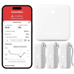 SWITCHBOT Kit Thermo-igrometro Hub Mini + 3 Igrometro