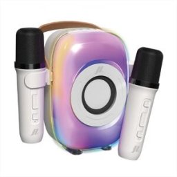 SBS Speaker Karaoke Wireless Portatile Con 2 Microfoni-bianco