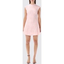 Rotate Abito mini in mesh jacquard riciclato Rosa Taglia 34