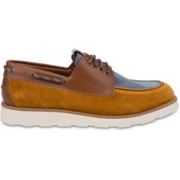Boat Riviera Shoes in Crosta CUOIO/AZZURRO, 42, Pollini 42