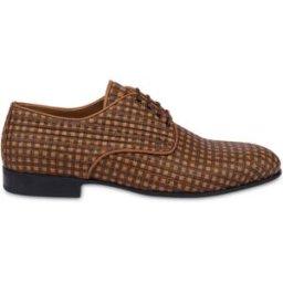 Derby Summer Light in Vitello stampa Treccia CUOIO, 44, Pollini 44