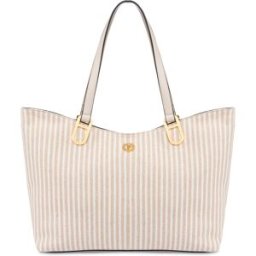 Tote Bag Plume in Canvas BEIGE/AVORIO/BEIGE/NERO, one_size, Pollini one_size
