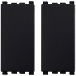 Ettroit Falso Polo Copritasto Colore Nero Compatibile Vimar Arke (Set 2 Pz) - Va0100