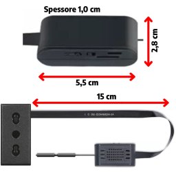 Mini telecamera presa vimar Plana Nera- Tuya Smart (Copia)