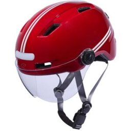 Ekoï Casco urbano EKOI CITY STYLE LTD STRIPES con visiera Red Reflective