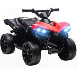 Aiyaplay Quad Elettrico per Bambini ATV con Batteria Ricaricabile 6V, Fari LED e Musica, Età 3-8 Anni, Rosso Aosom Italy
