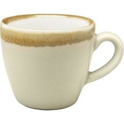 PULSIVA Tazzina caffè Glaze 2.0 ; 80 ml, 7.8x5.5 cm (ØxH); sabbia; rotonda; 6 pz. / Pacco