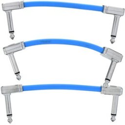 Ernie Ball Flex Patch Cable 3" blue set blu