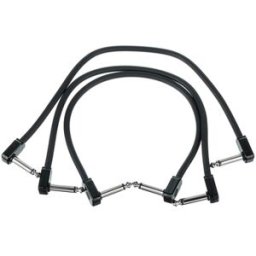 Ernie Ball Flex Patch Cable 12" black set nero
