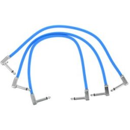 Ernie Ball Flex Patch Cable 12" blue set blu