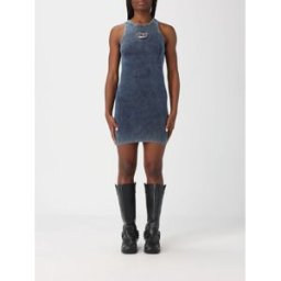 Diesel Abito mini in cotone Blue Taglia S