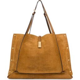 Double Handle Bag Austin in Nabuk stampa Cocco CUOIO/CUOIO, one_size, Pollini one_size