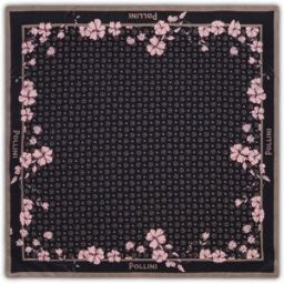Foulard Heritage Marina Flower NERO, one_size, Pollini one_size