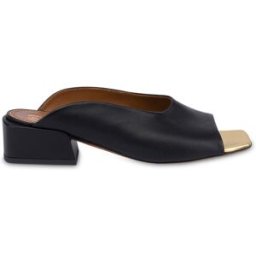 Mule Muse in Vitello NERO/ORO, 40, Pollini 40