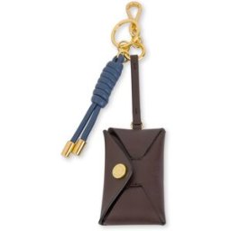 Portachiavi Charm in Vitello T.MORO/DENIM, one_size, Pollini one_size