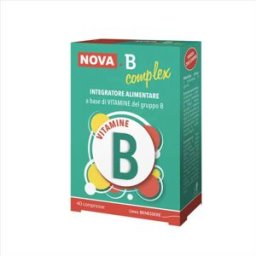 NOVA ARGENTIA Srl IND. FARM Nova Argentia B Complex Integratore Energetico Senza Glutine e Lattosio 40 Compresse