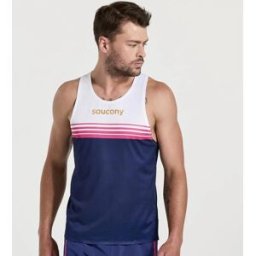 Saucony - Elite Singlet - Blu - XXL