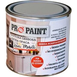 Cera_novecento PITTURA GESSOSA PRO PAINT 500 ml MOBILI VERDE OLIVA 10-14 m² CON 1 l