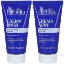 euphidra Crema Mani Riparatrice Nutriente 2x75 ml